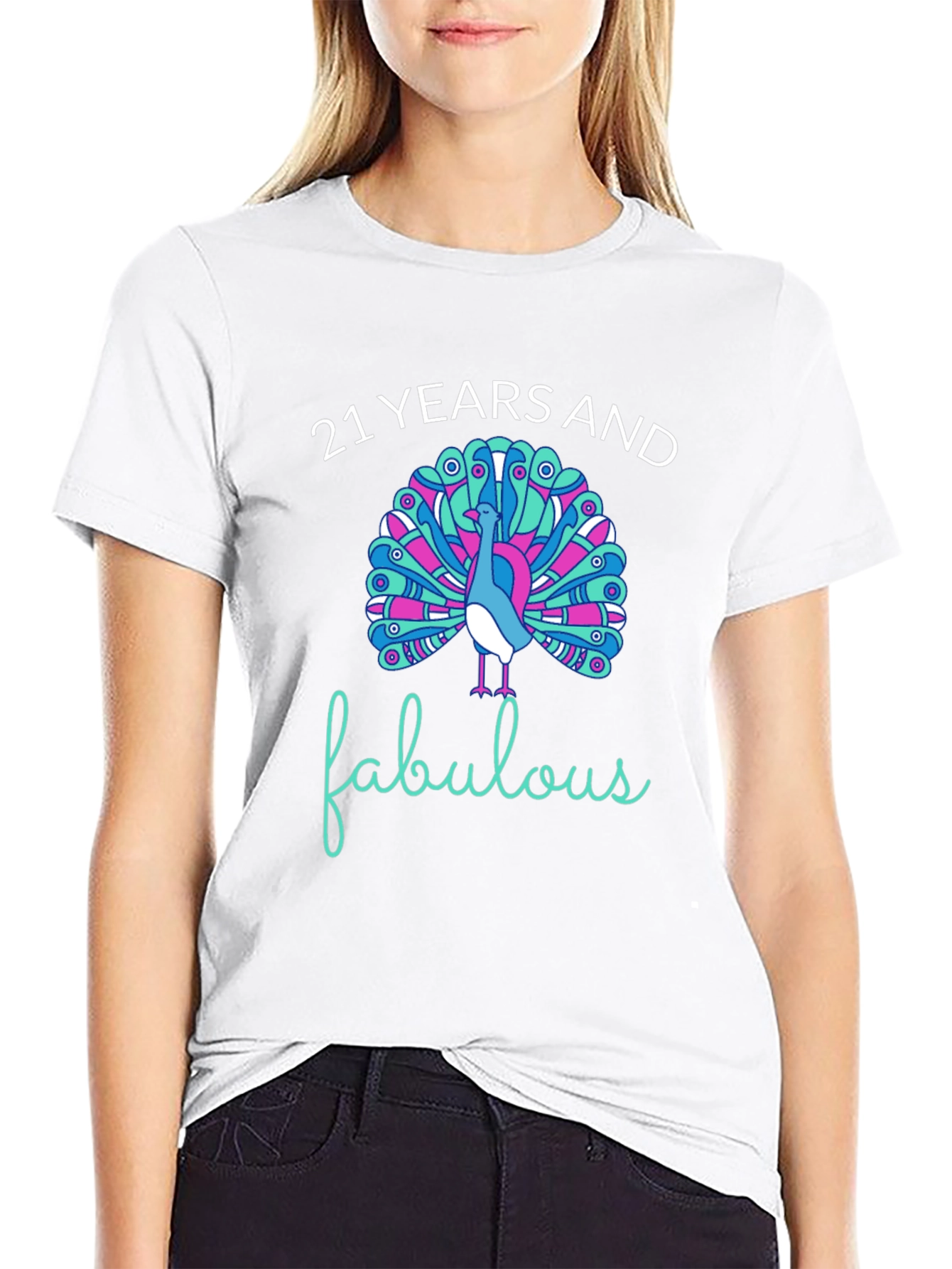 21 Years and Fabulous Peacock T-Shirt