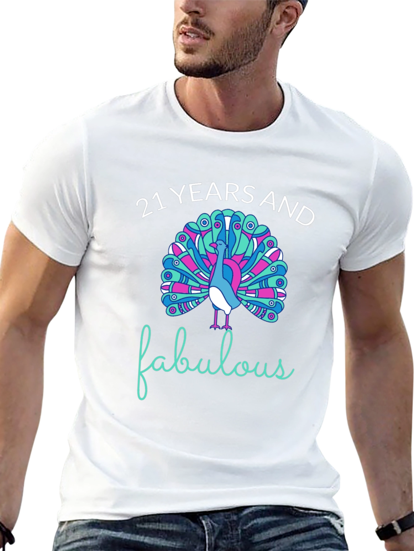 21 Years and Fabulous Peacock T-Shirt