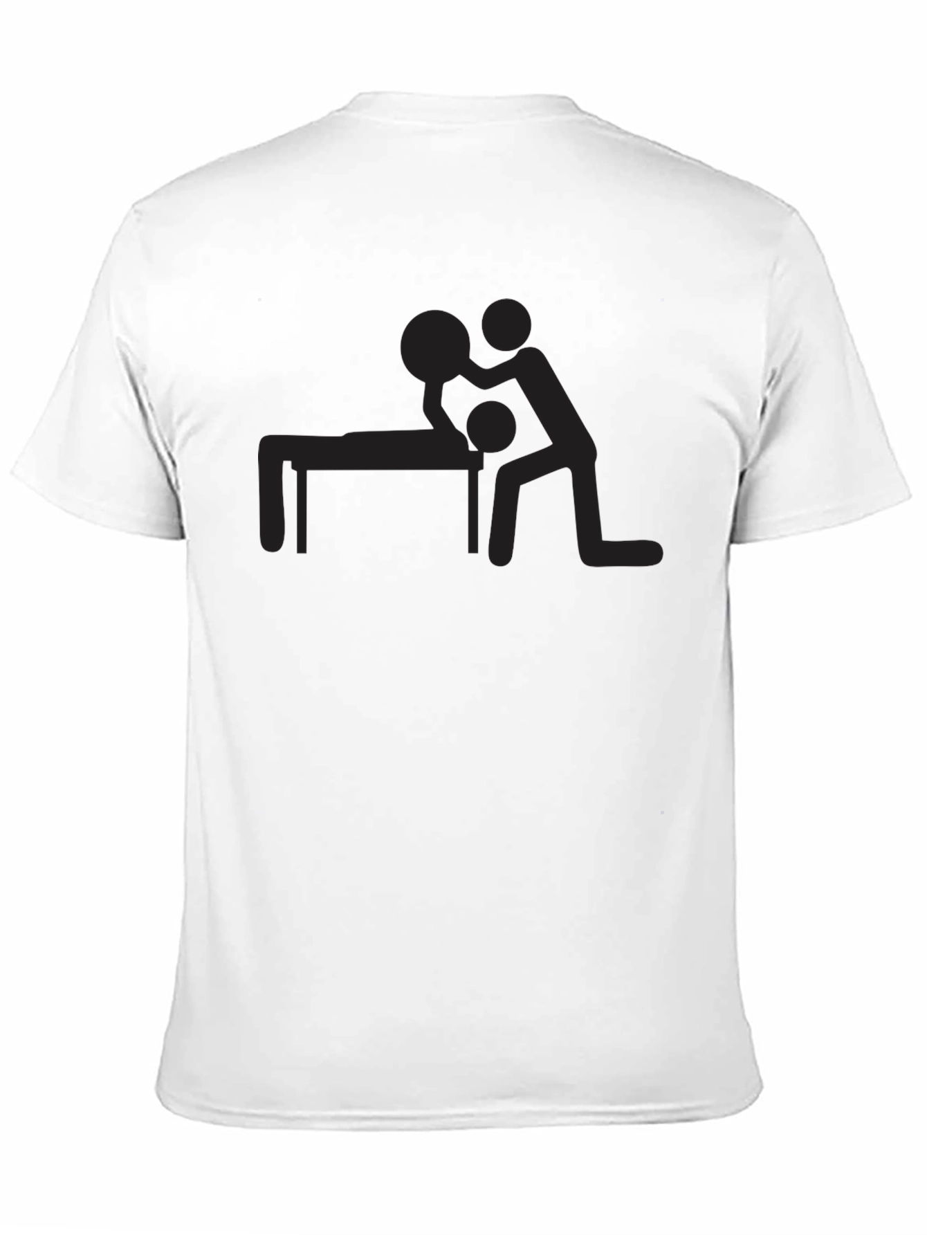 Humorous Massage Graphic Tee - Black