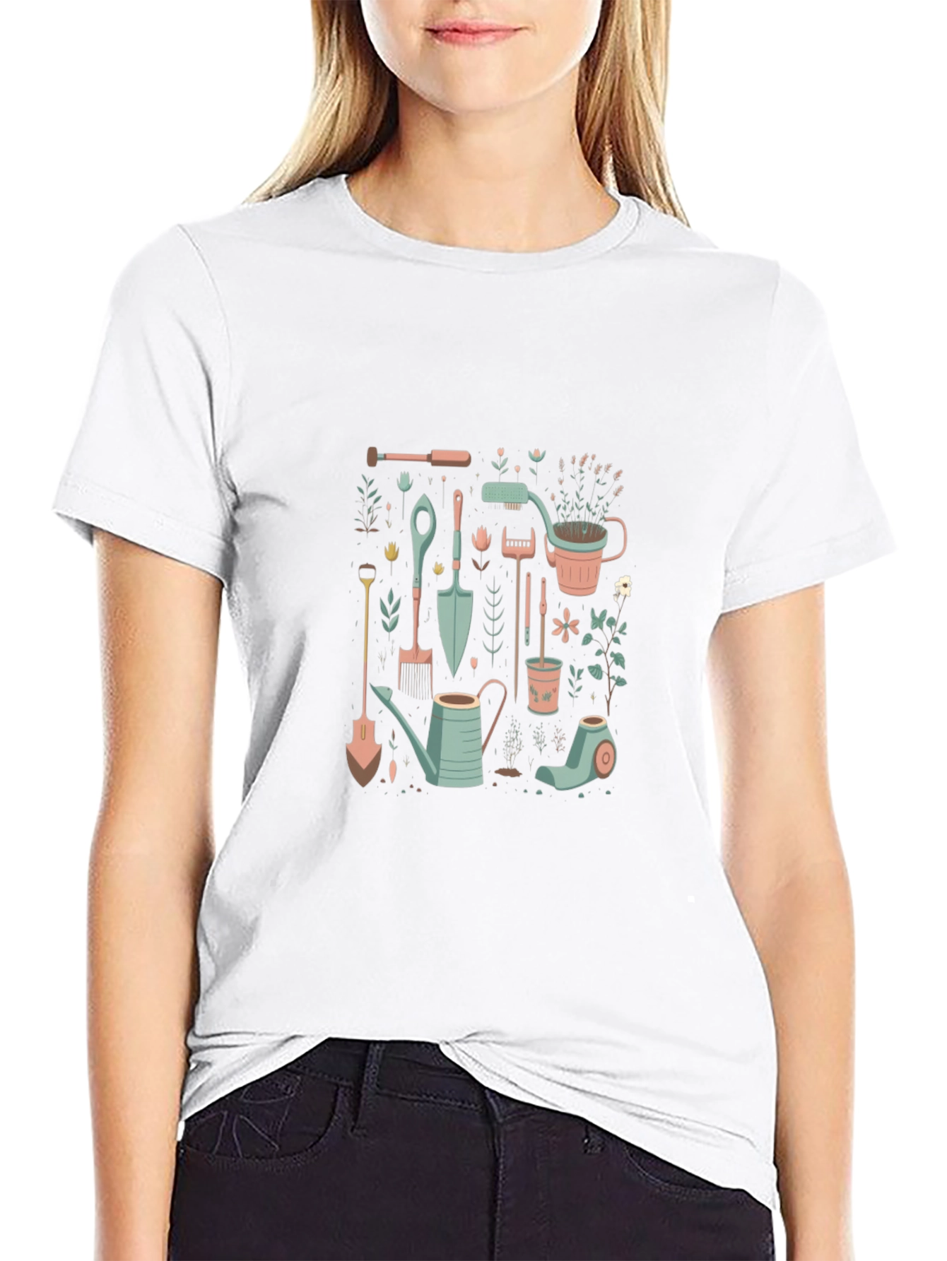 Gardening Tool Graphic T-Shirt