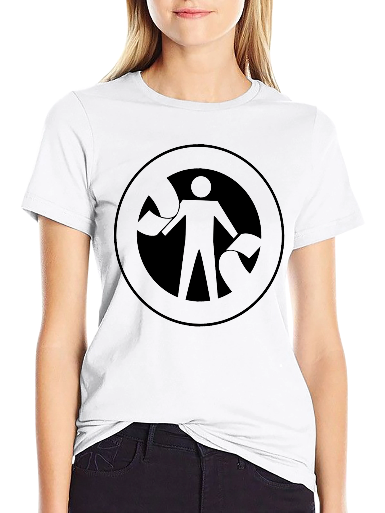 Abstract Figure Graphic Tee - Black Unisex Shirt