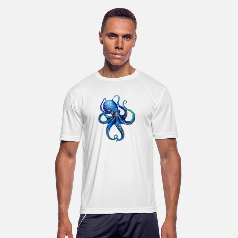 Octopus Art,Octopus Drawing,Blue Octopus