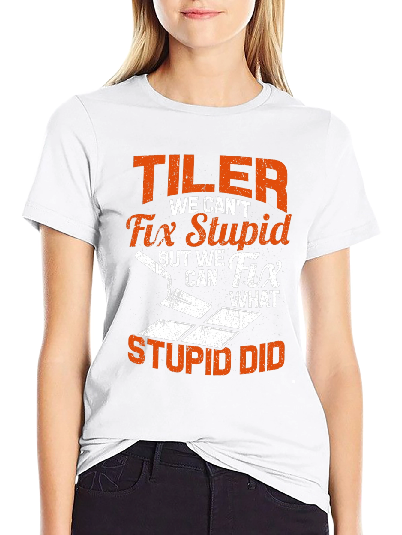 Funny Tiler T-Shirt: Fix Stupid