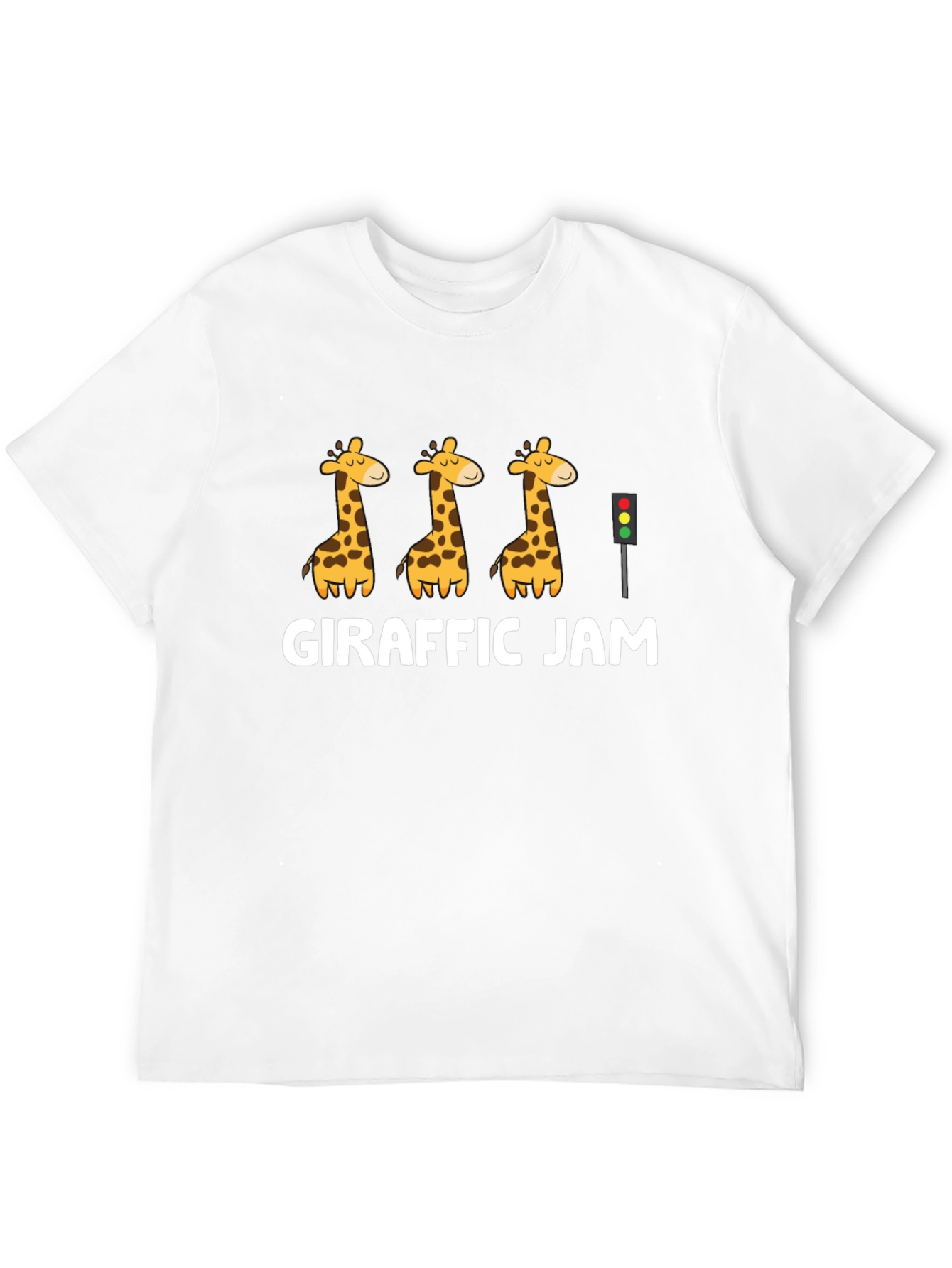 Girafffic Jam Graphic Tee - Black Crewneck T-Shirt