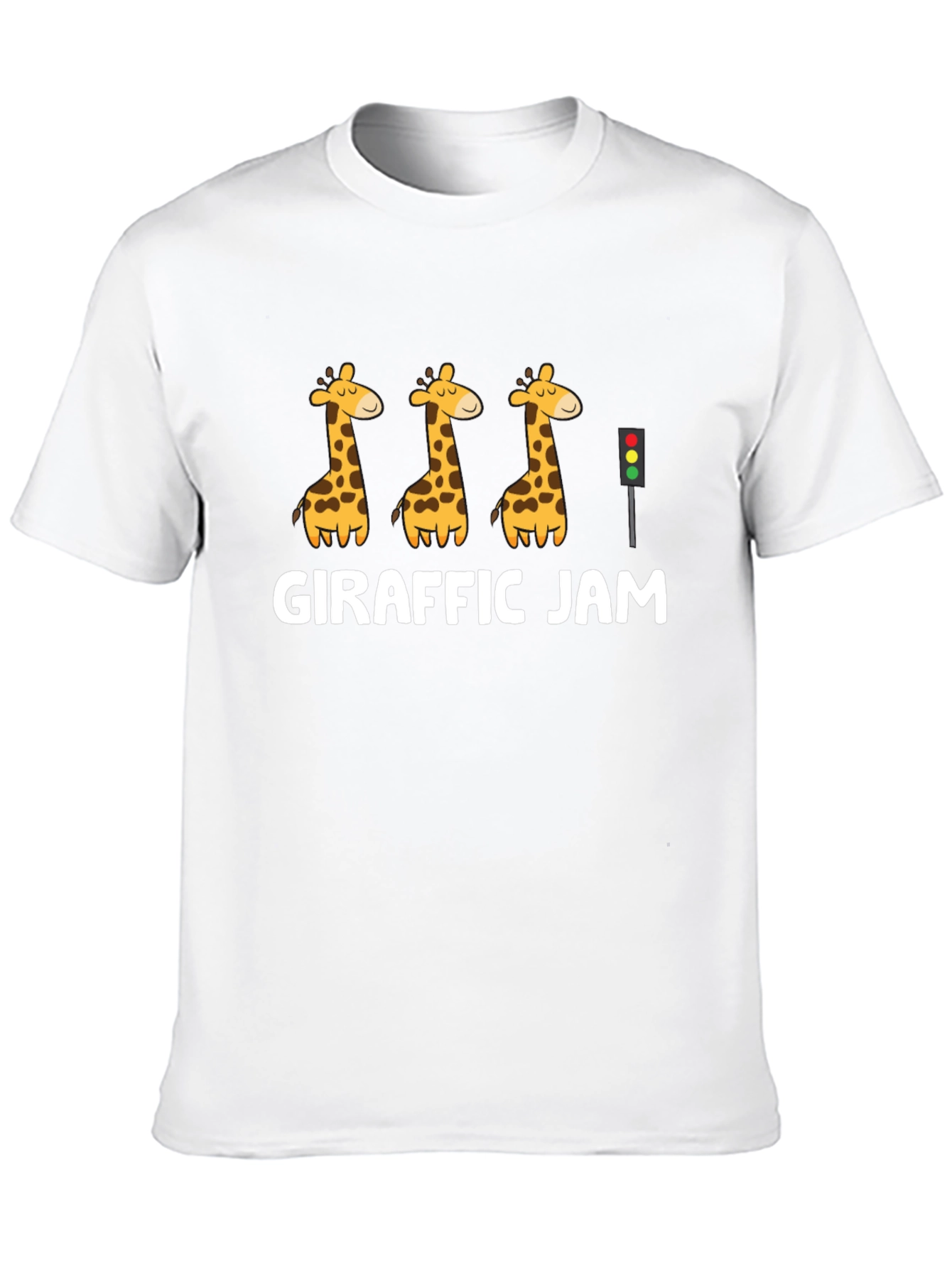 Girafffic Jam Graphic Tee - Black Crewneck T-Shirt