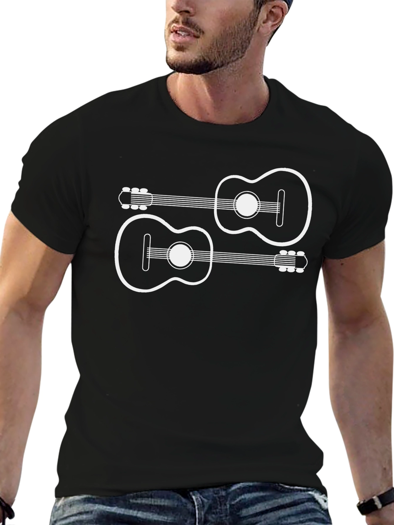 Acoustic Guitars Graphic T-Shirt - Music Lover Tee