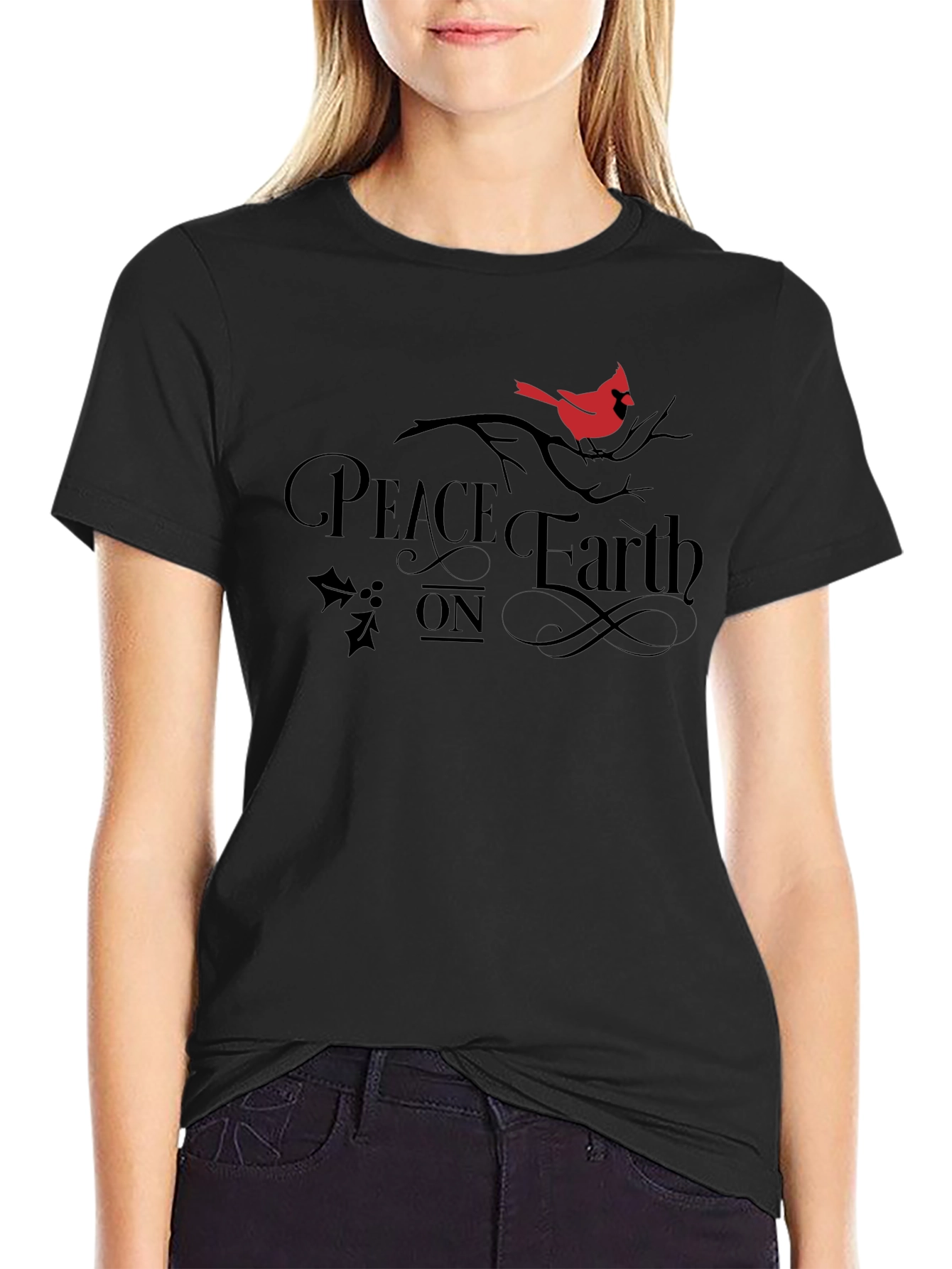 Peace On Earth Cardinal Graphic T-Shirt