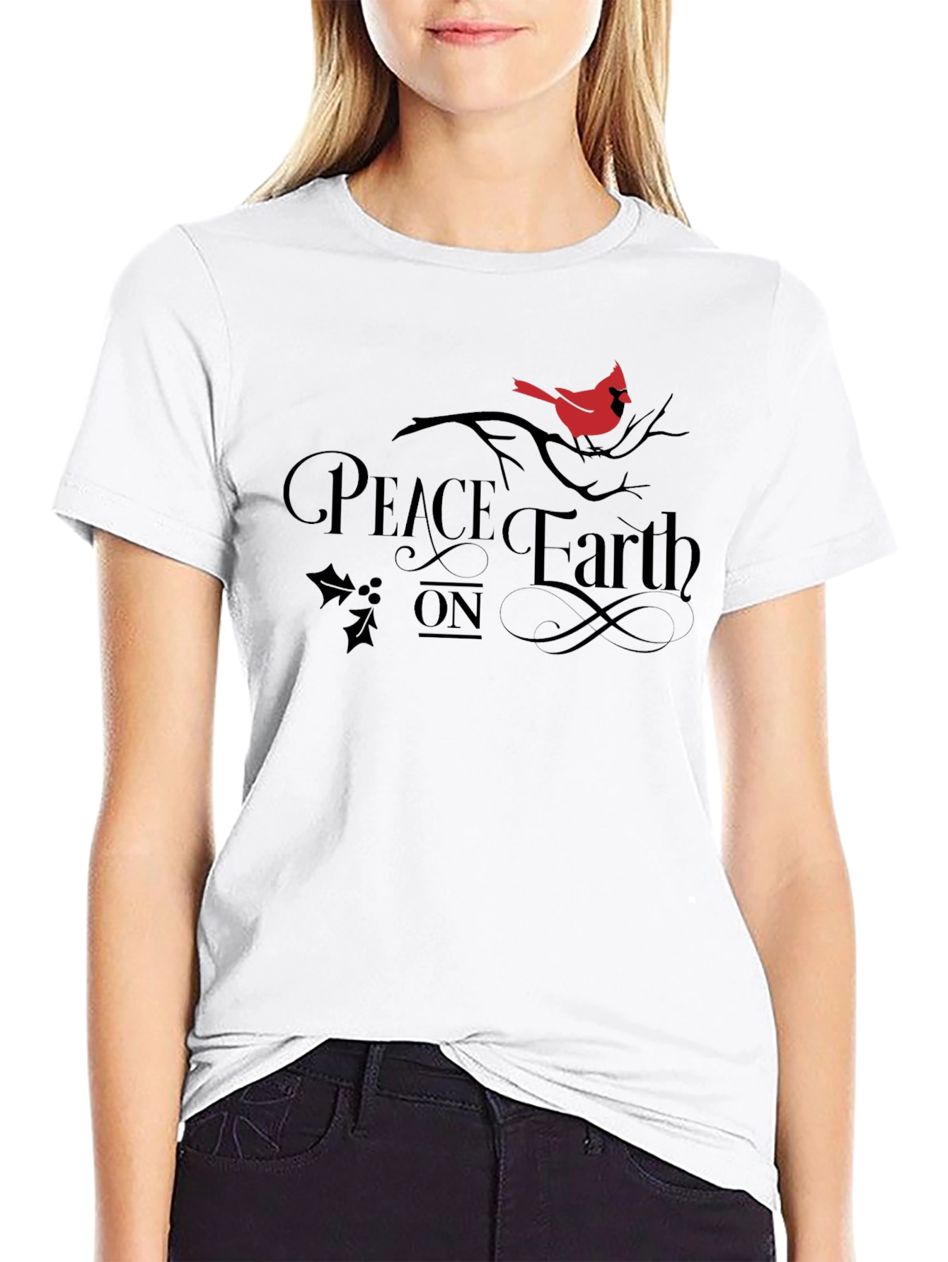 Peace On Earth Cardinal Graphic T-Shirt