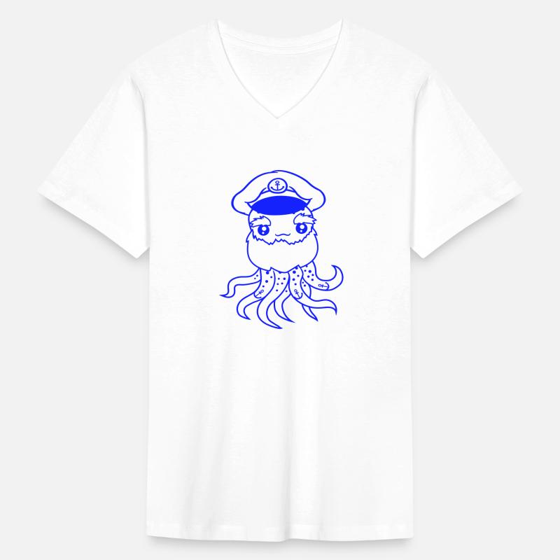 Old Octopus Octopus Cephalopod Funny Captain Squid