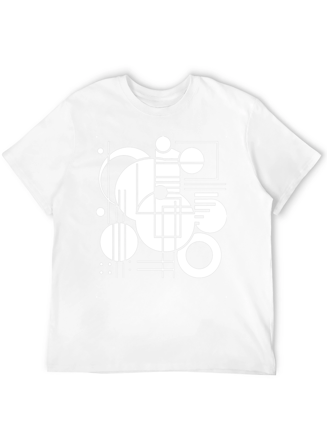 Abstract Geometric Design Black T-Shirt