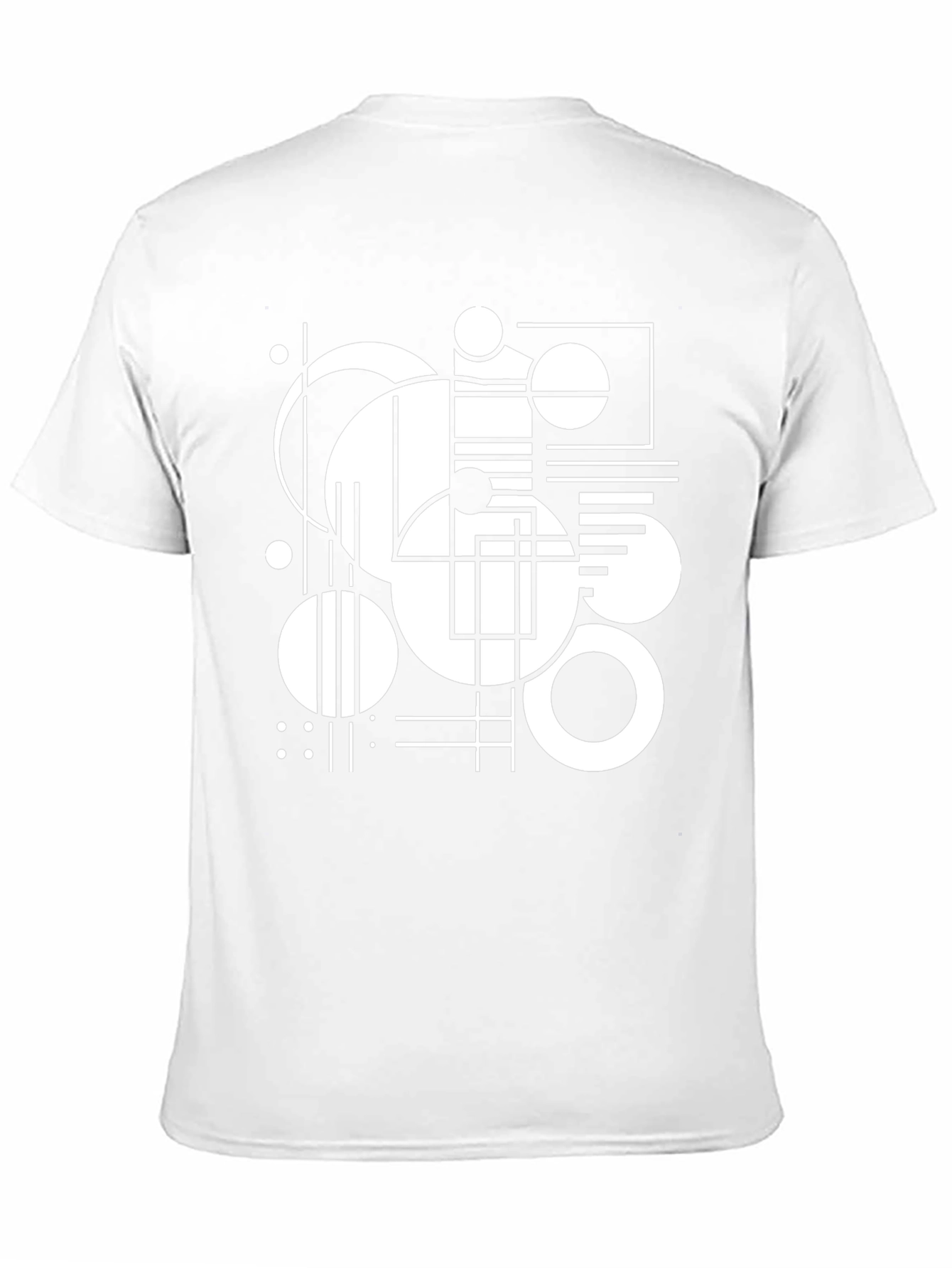 Abstract Geometric Design Black T-Shirt