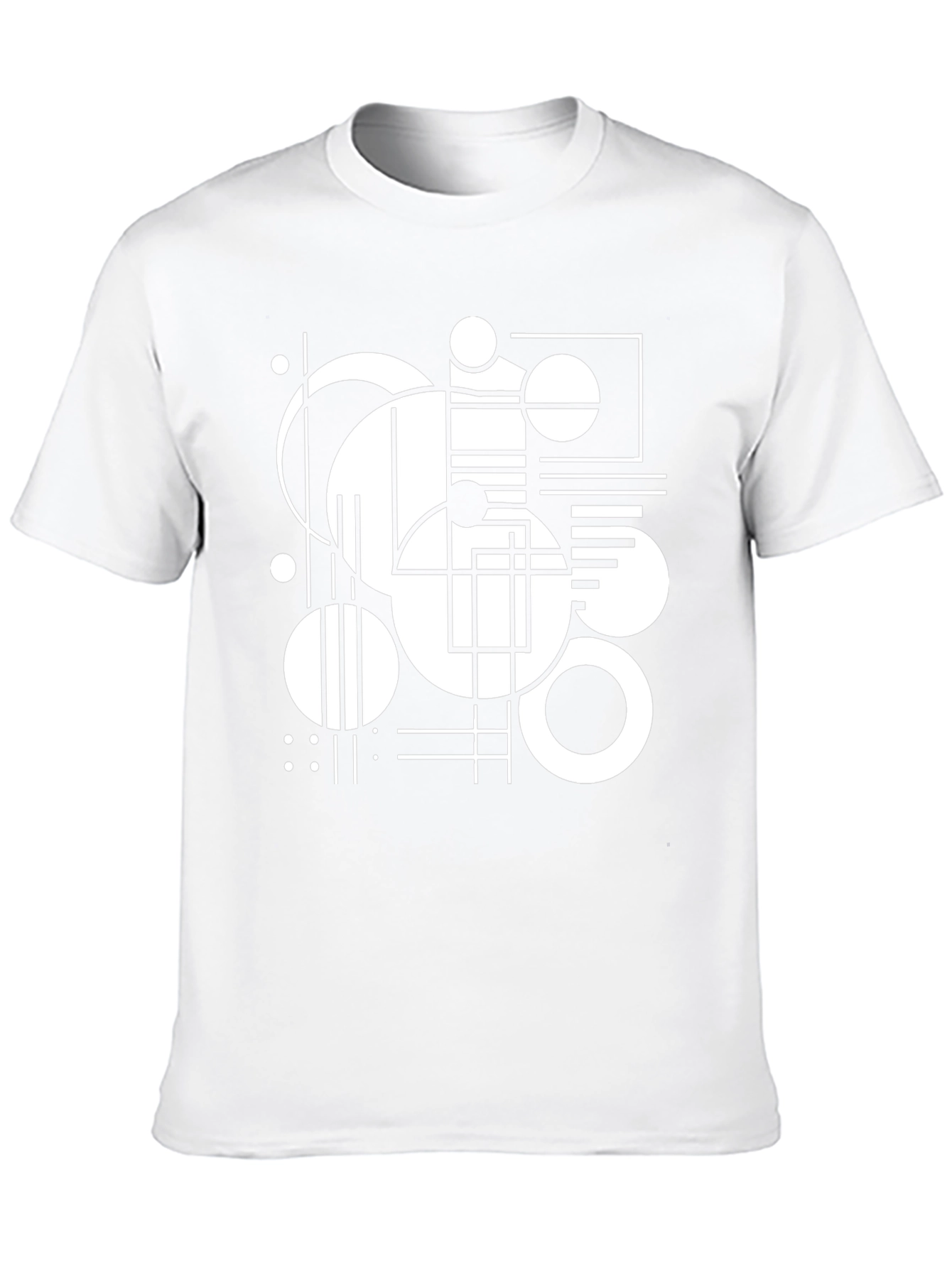Abstract Geometric Design Black T-Shirt
