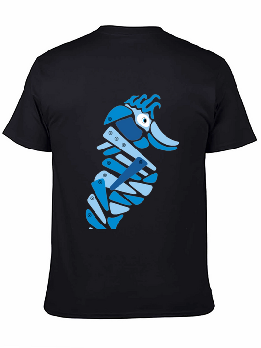Abstract Seahorse Graphic Tee