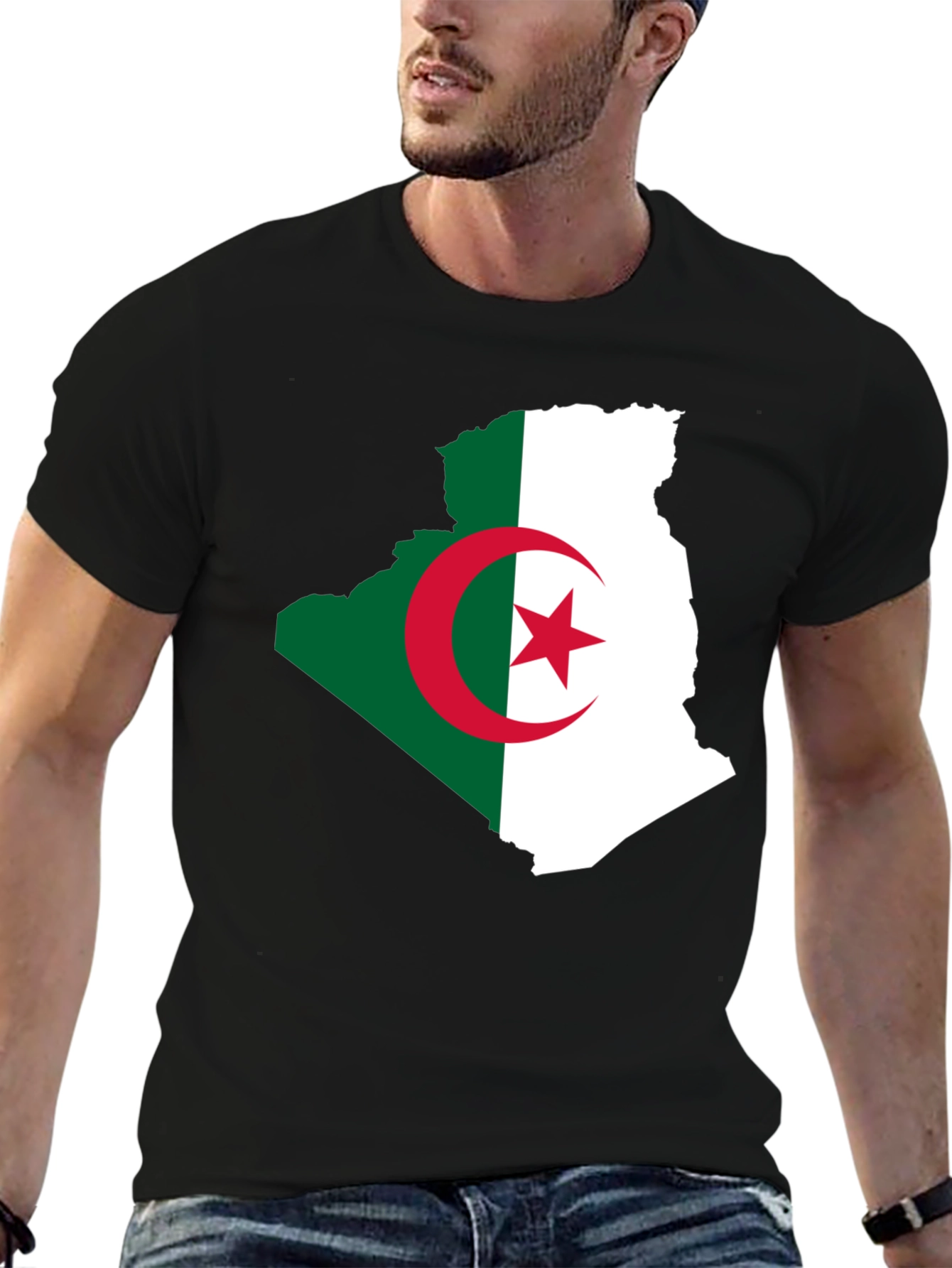 Algeria Flag Map T-Shirt - Stylish National Pride