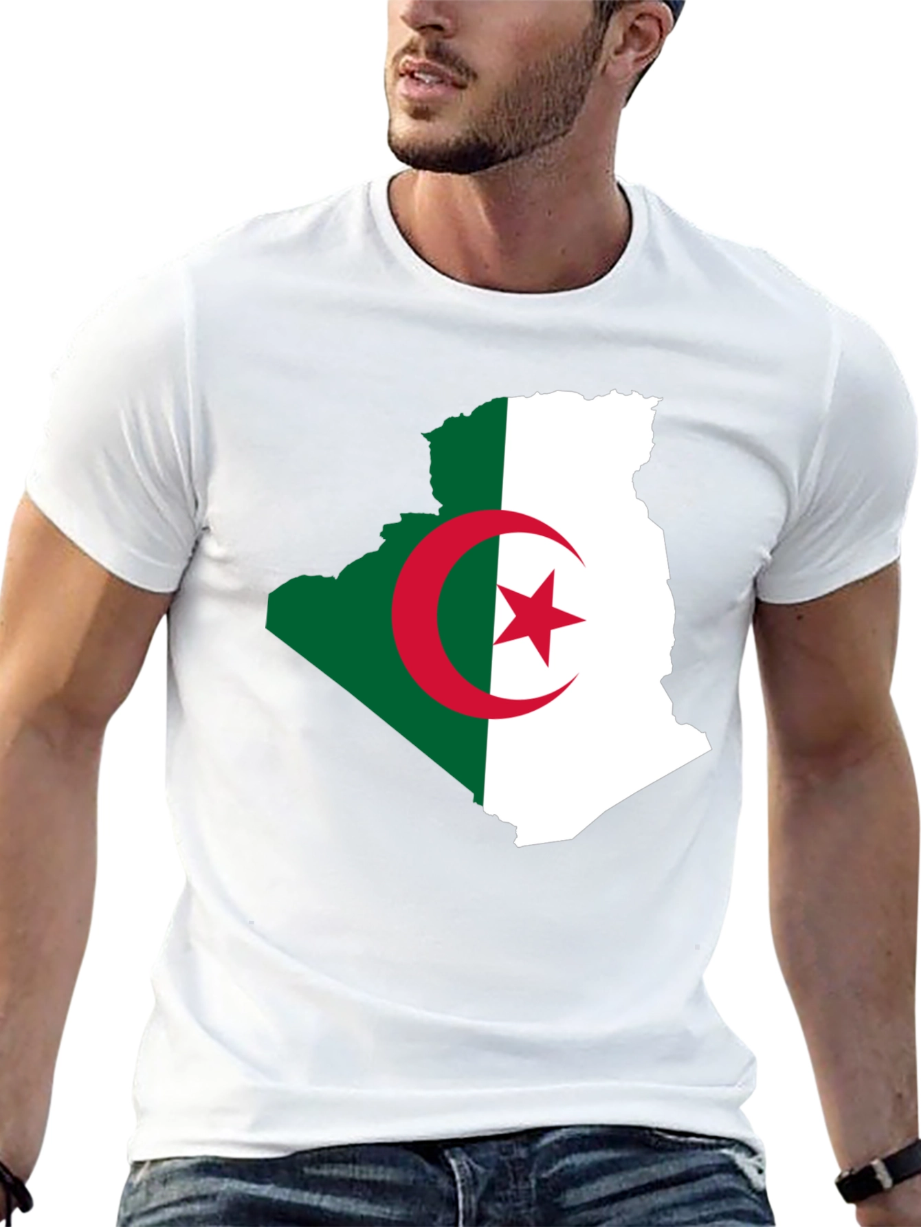 Algeria Flag Map T-Shirt - Stylish National Pride