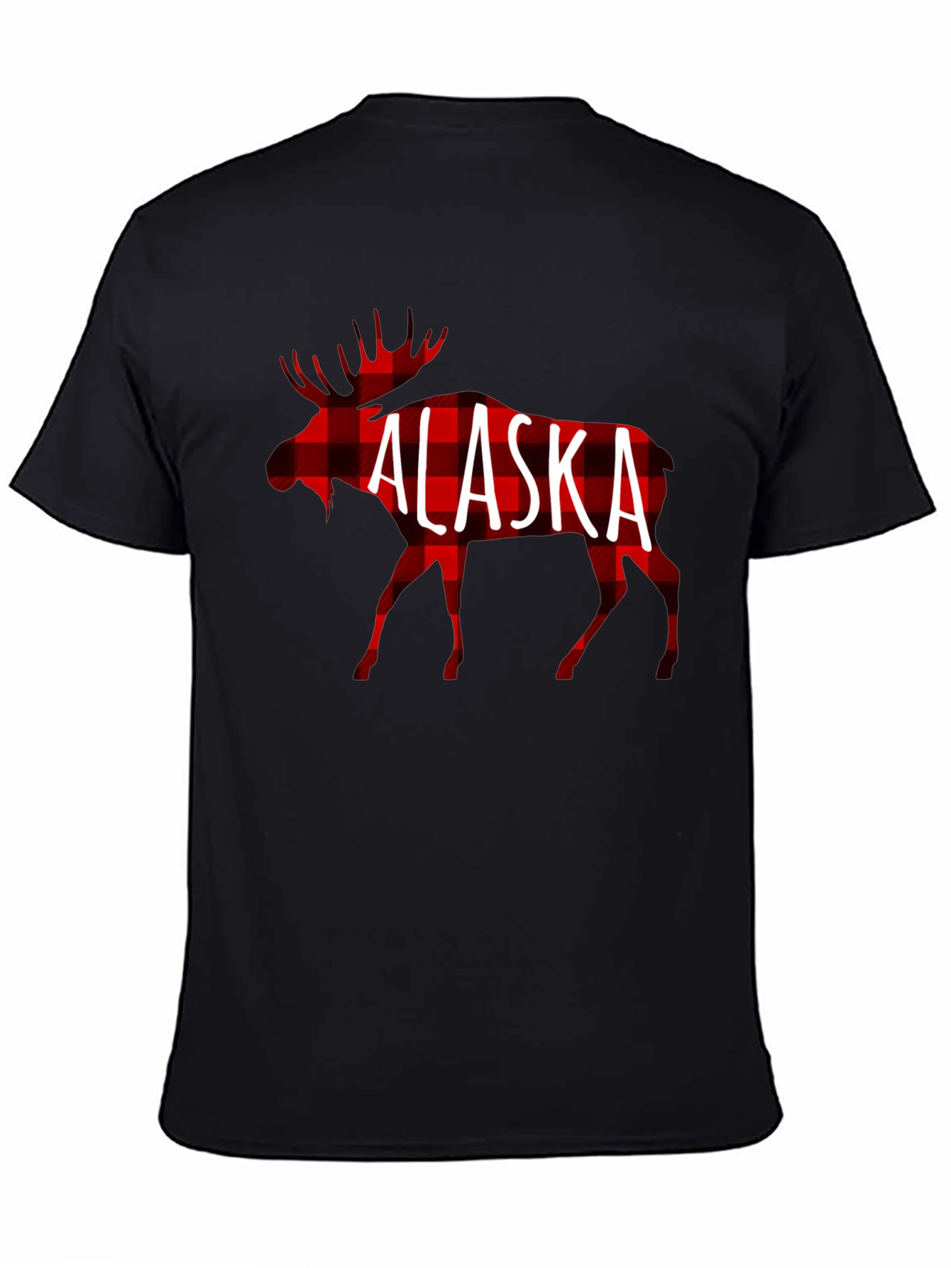 Alaska Moose Plaid T-Shirt