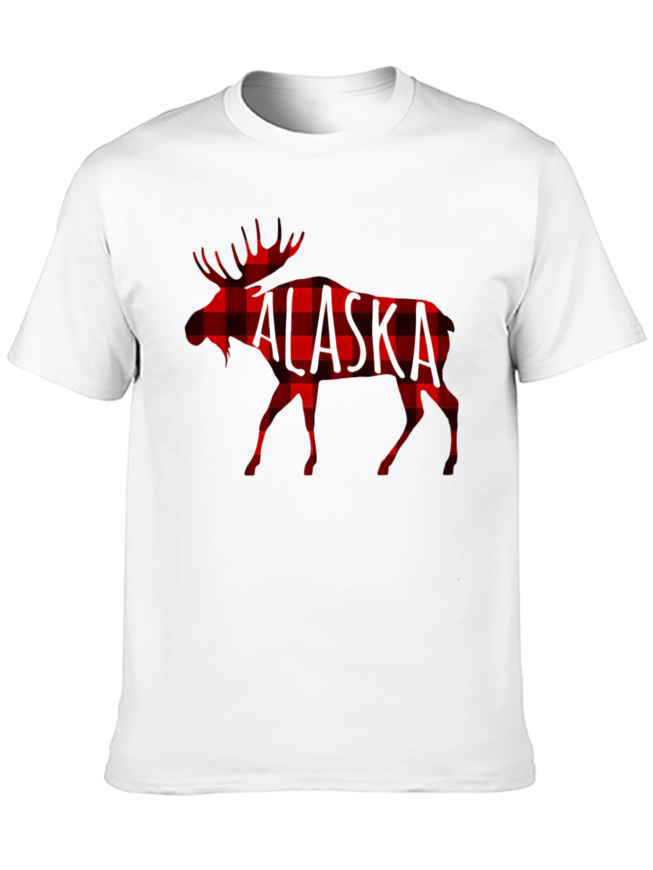 Alaska Moose Plaid T-Shirt