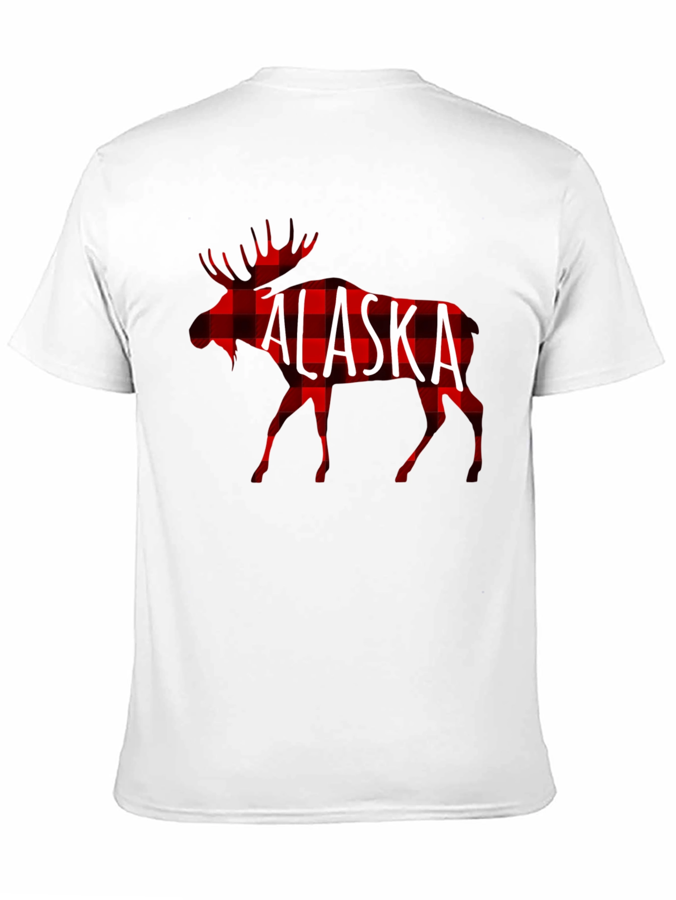 Alaska Moose Plaid T-Shirt