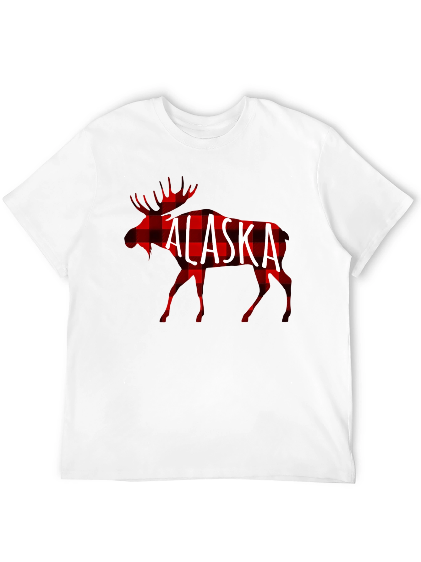 Alaska Moose Plaid T-Shirt