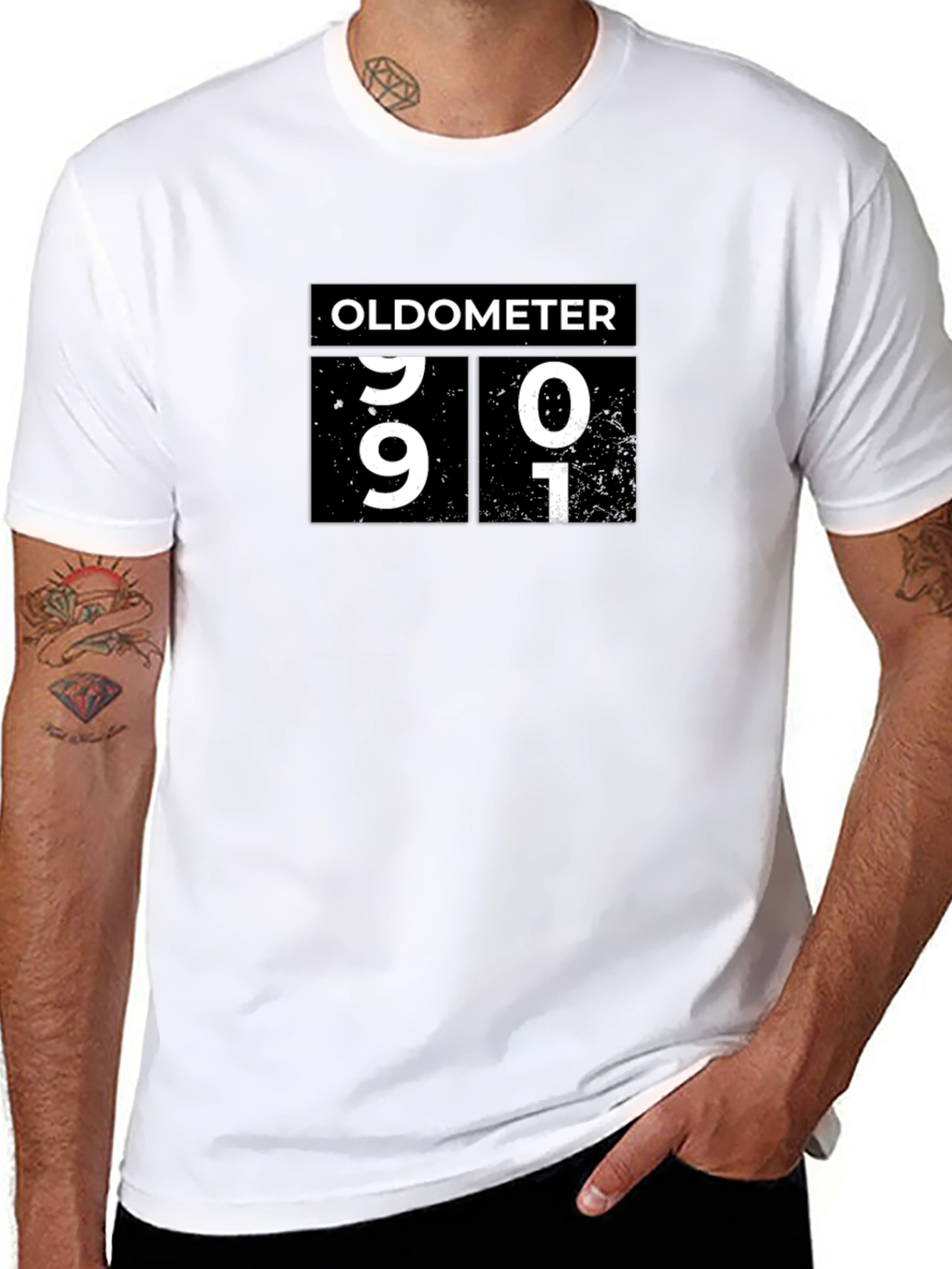 90 + 1 Birthday Oldometer T-Shirt