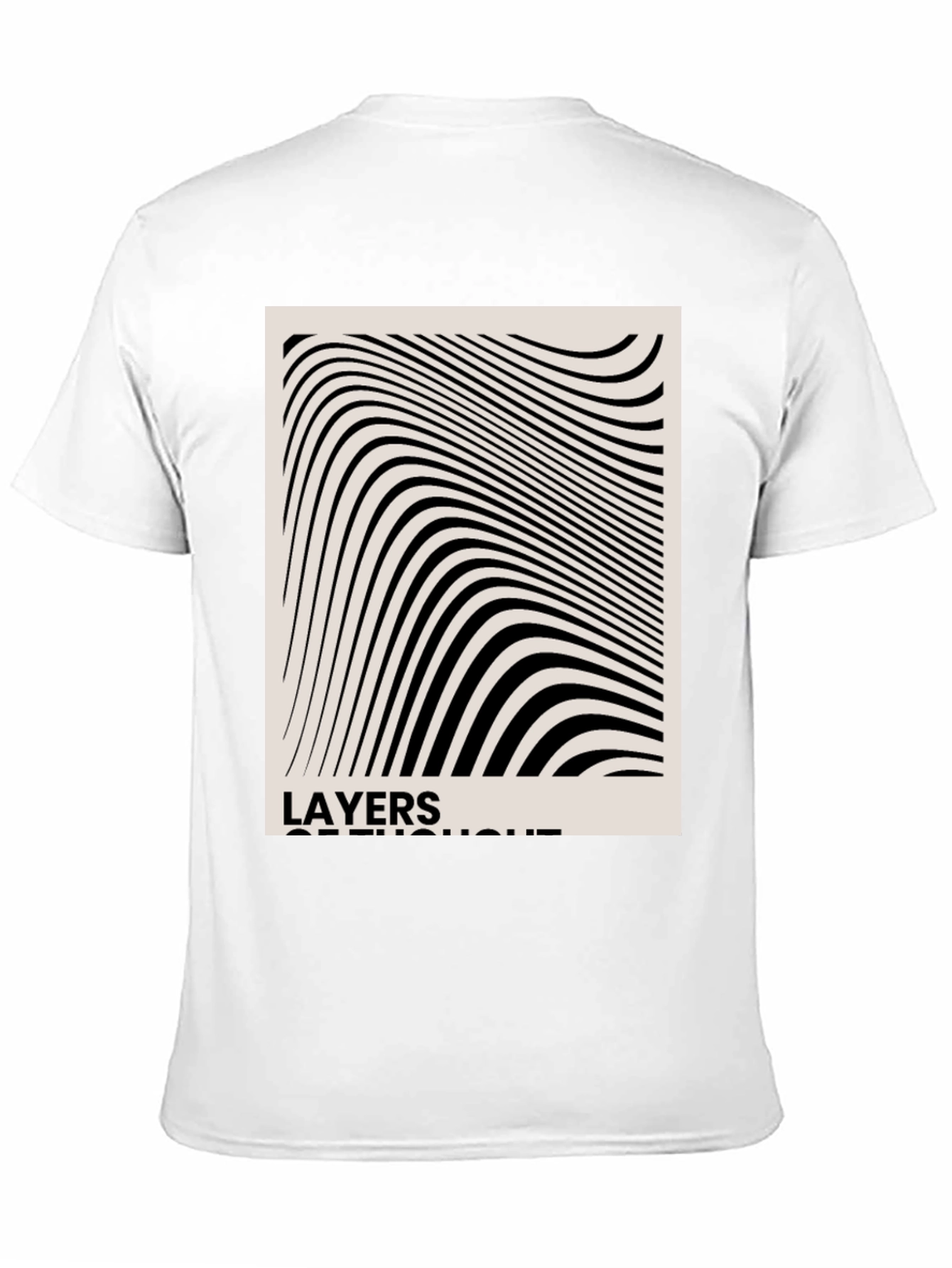 Abstract Layers of Thought Black T-Shirt