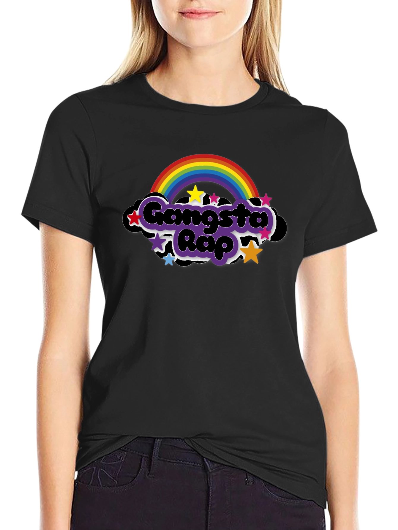 Gangsta Rap Rainbow T-Shirt - Unique Graphic Tee