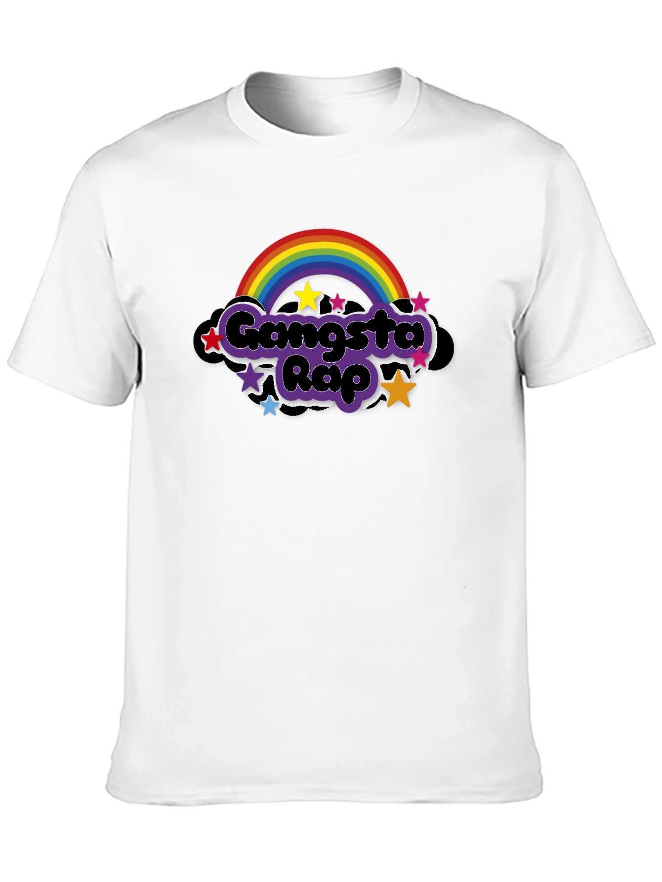 Gangsta Rap Rainbow T-Shirt - Unique Graphic Tee
