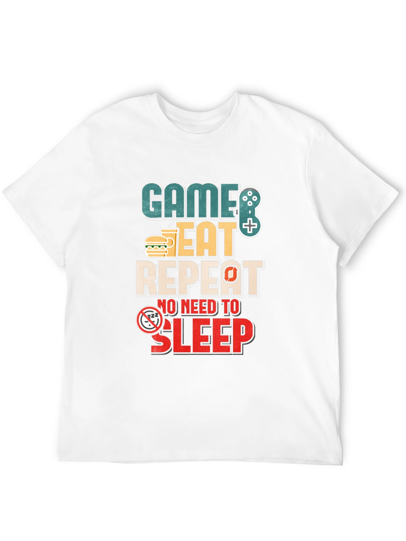Game Eat Repeat T-Shirt - Gamer No Sleep Tee