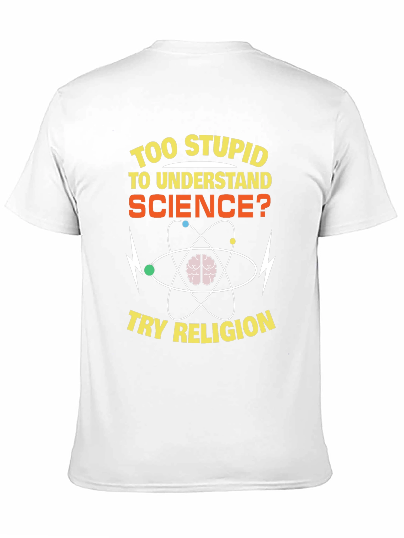 Funny Science vs Religion Graphic T-Shirt