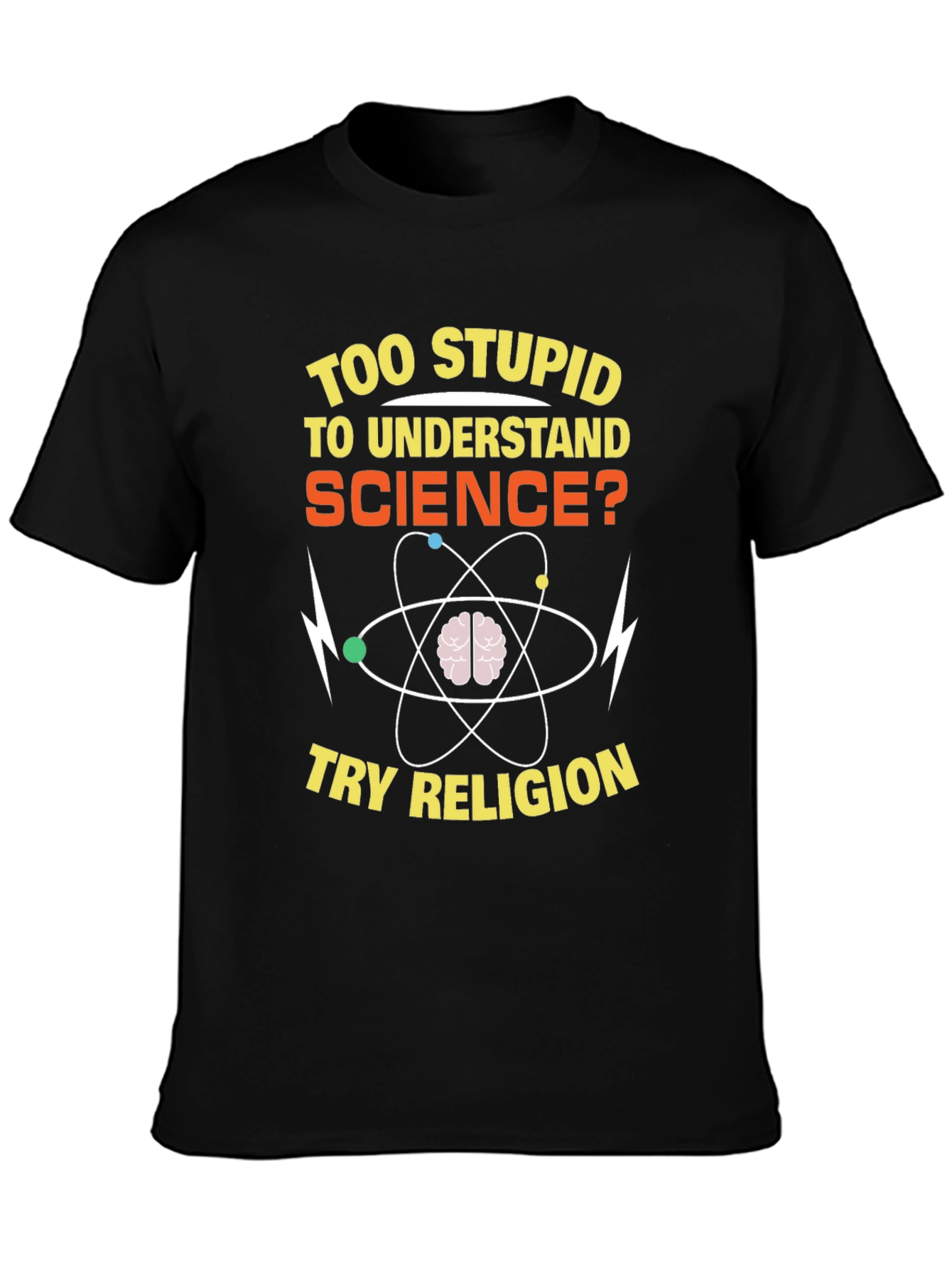 Funny Science vs Religion Graphic T-Shirt