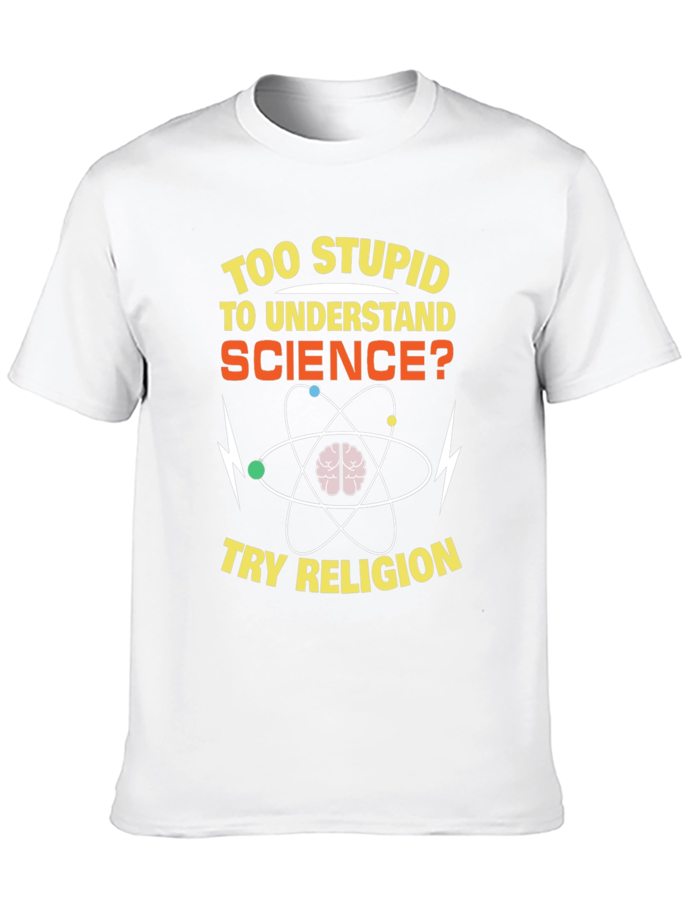 Funny Science vs Religion Graphic T-Shirt