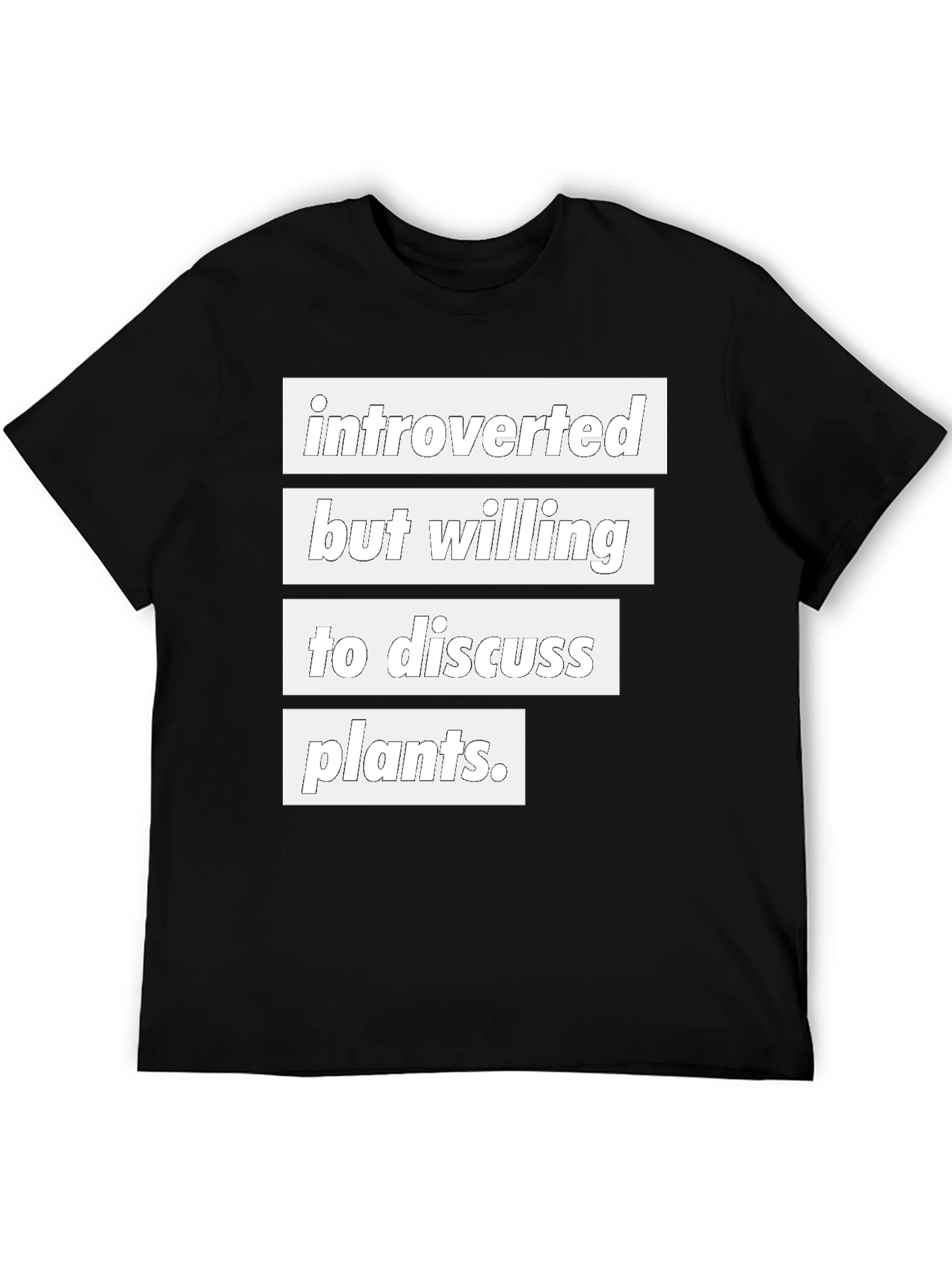 Introverted Plant Lover T-Shirt - Black