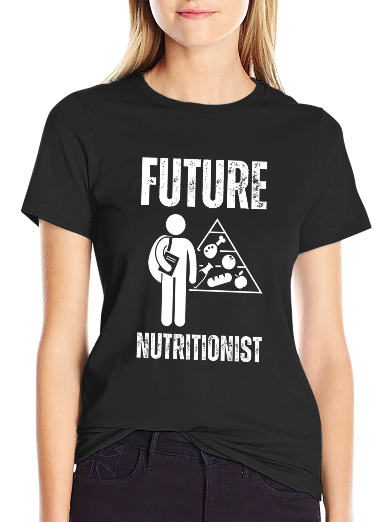 Future Nutritionist Black T-Shirt - Study in Style