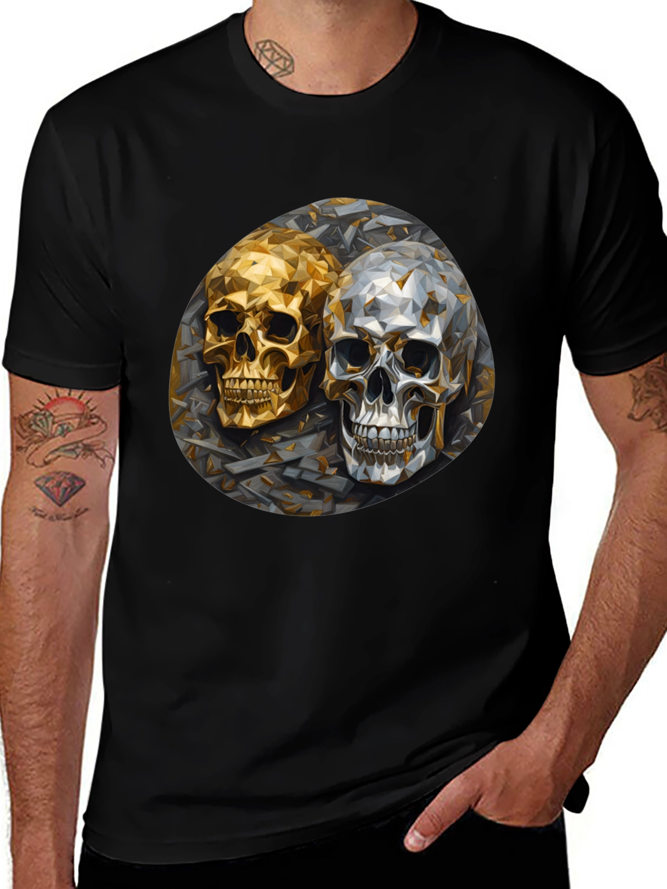 Geometric Skull Graphic Tee