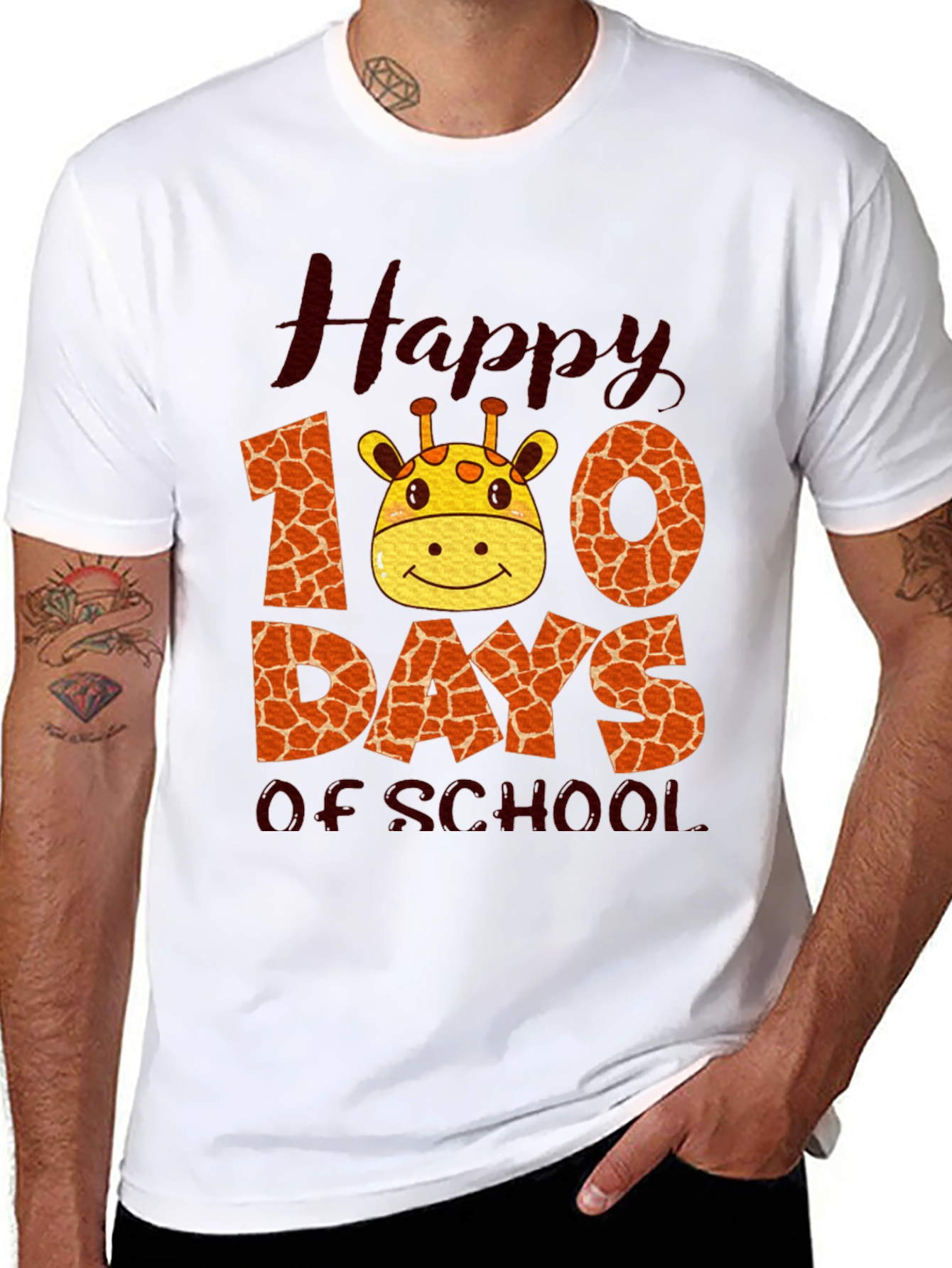 Happy 100 Days of School Giraffe T-Shirt