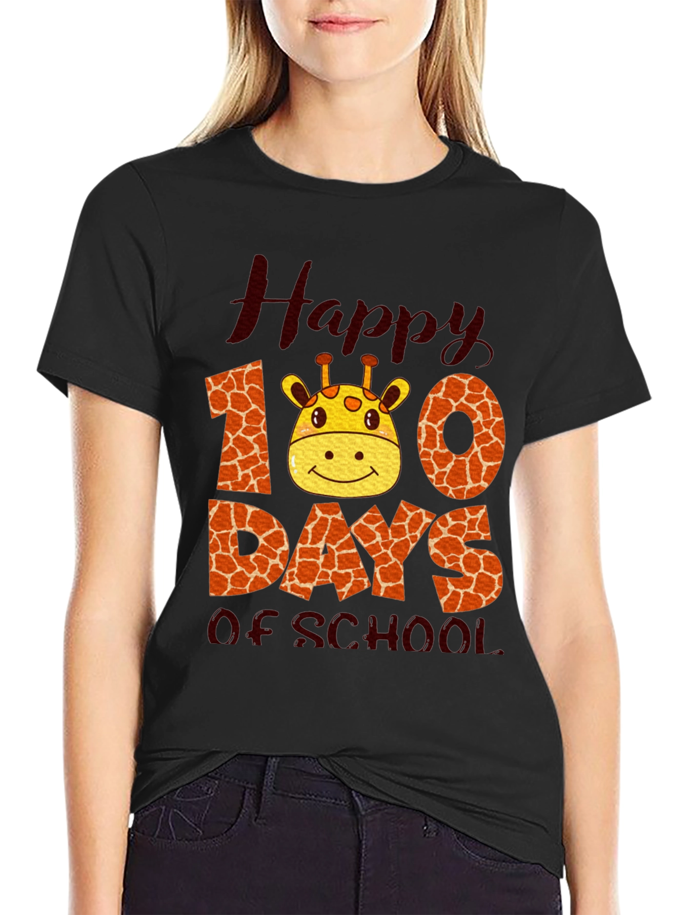 Happy 100 Days of School Giraffe T-Shirt