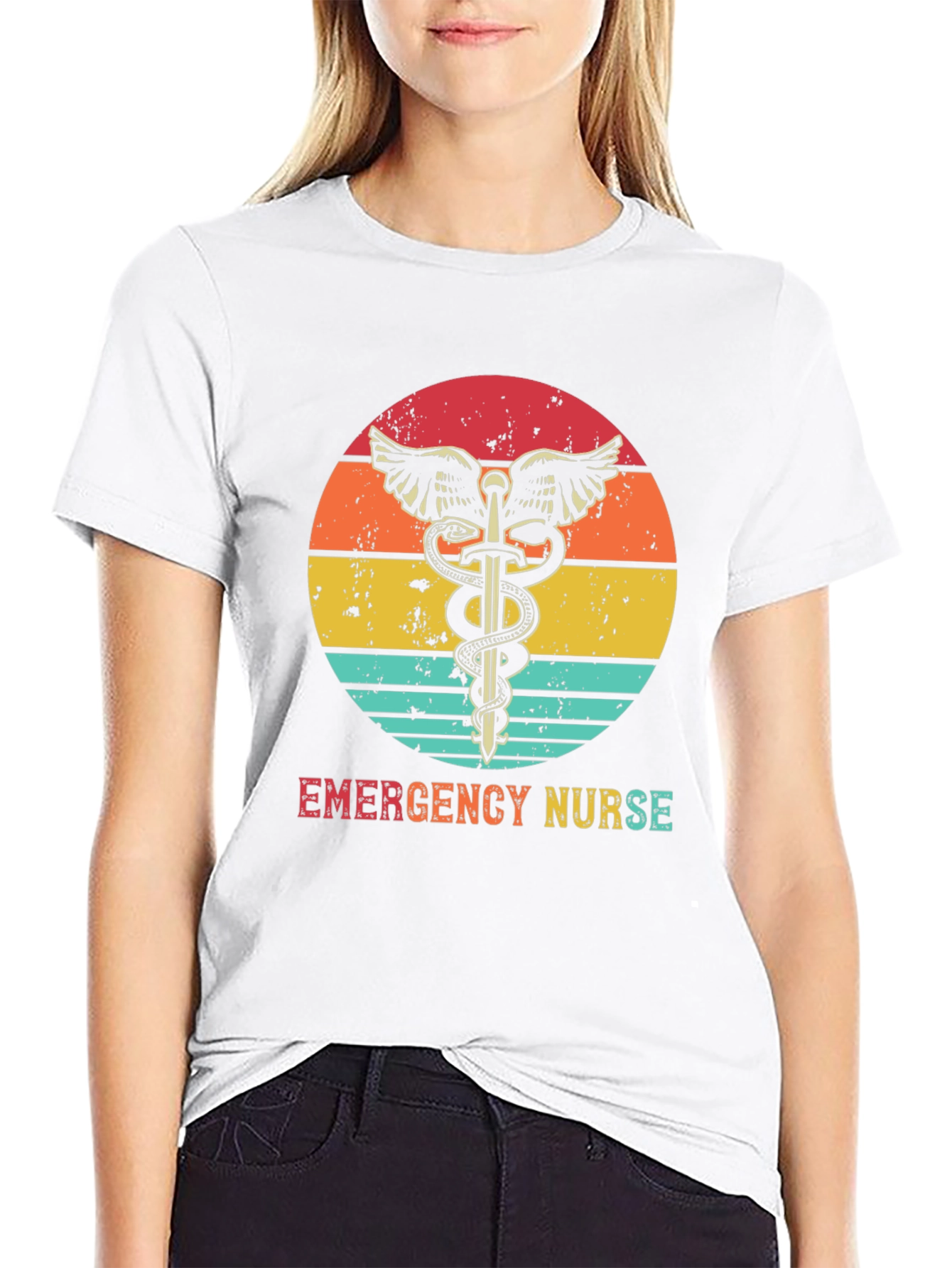 Emergency Nurse Retro T-Shirt Medical Hero Tee