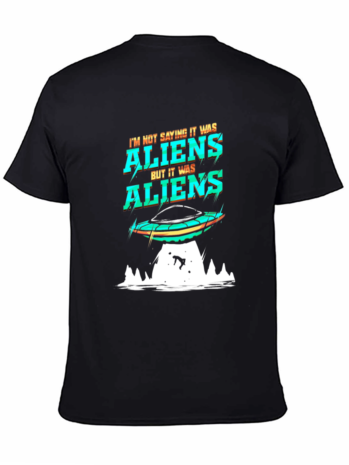 Aliens Graphic T-Shirt UFO Abduction Tee