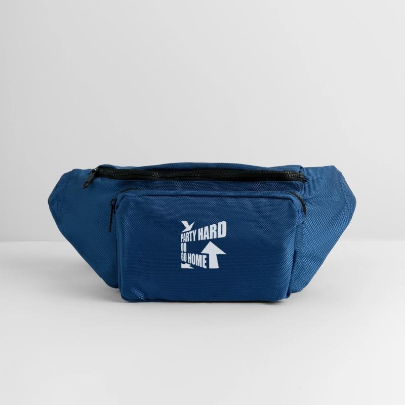 Party Hard Or Go Home Arrows Cool Logo Text Slogan