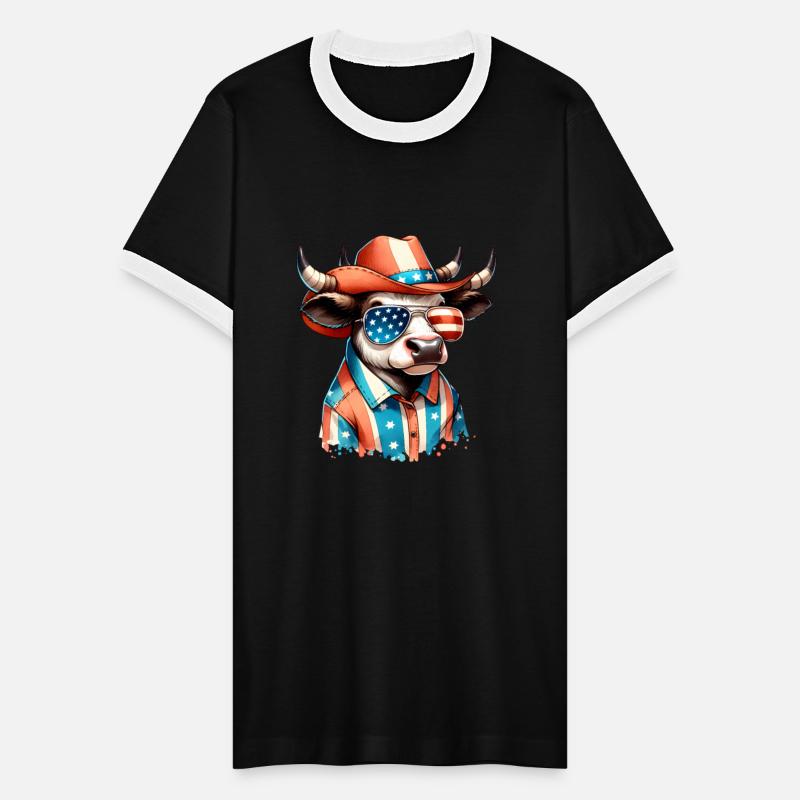 Patriotic American cow