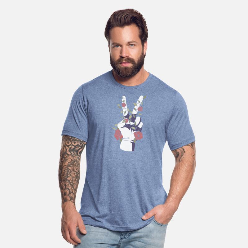 Peace Hand Sign Floral Positive Peace Lover