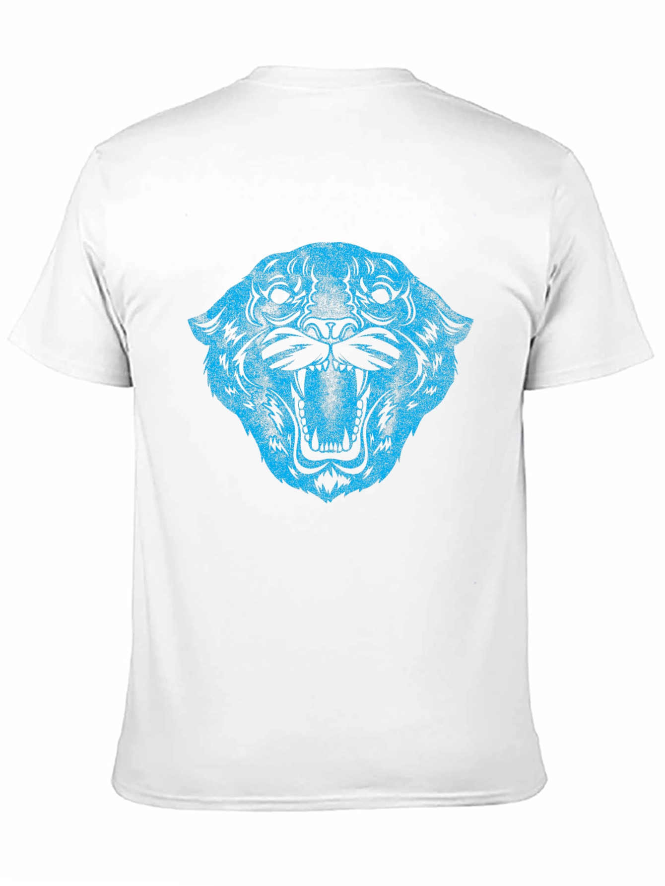 Blue Tiger Graphic Black T-Shirt