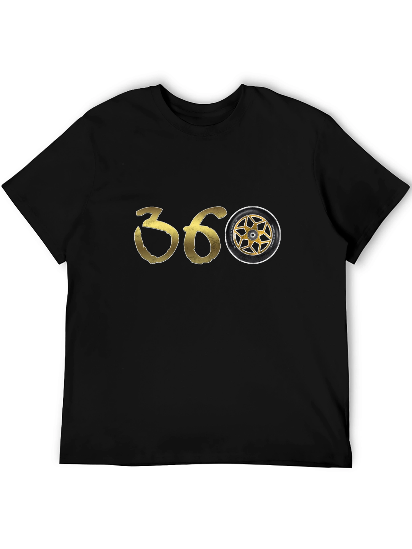 360 Wheel Spin Black T-Shirt