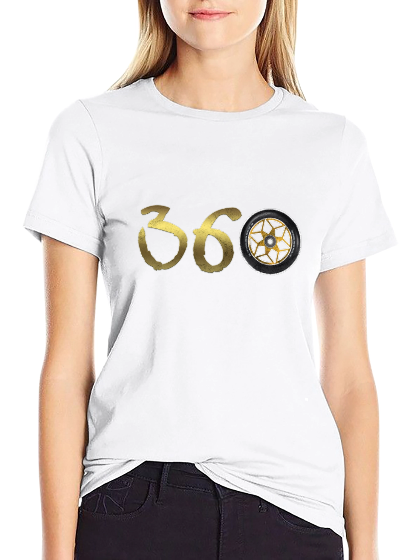 360 Wheel Spin Black T-Shirt