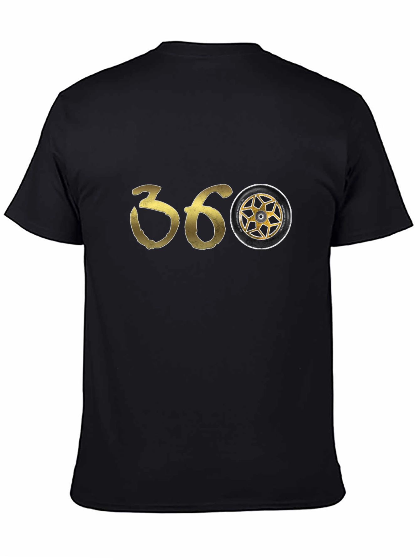 360 Wheel Spin Black T-Shirt
