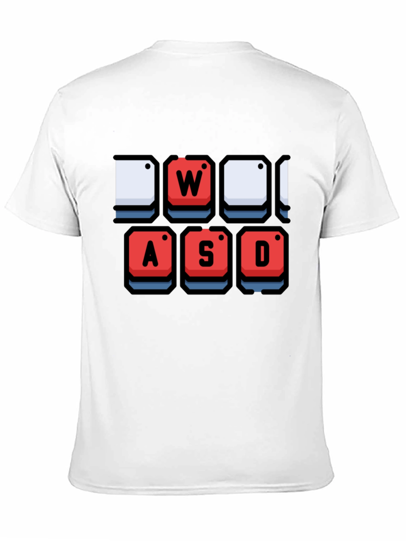 Gamer Keyboard WASD Graphic Black T-Shirt
