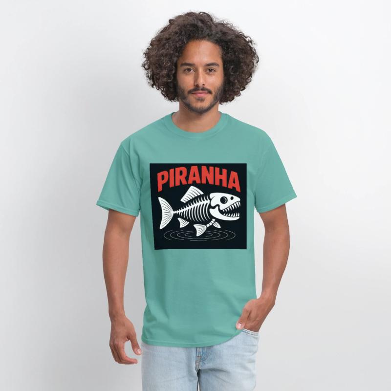 Piranha Skeleton – Bold Fish Bones Graphic