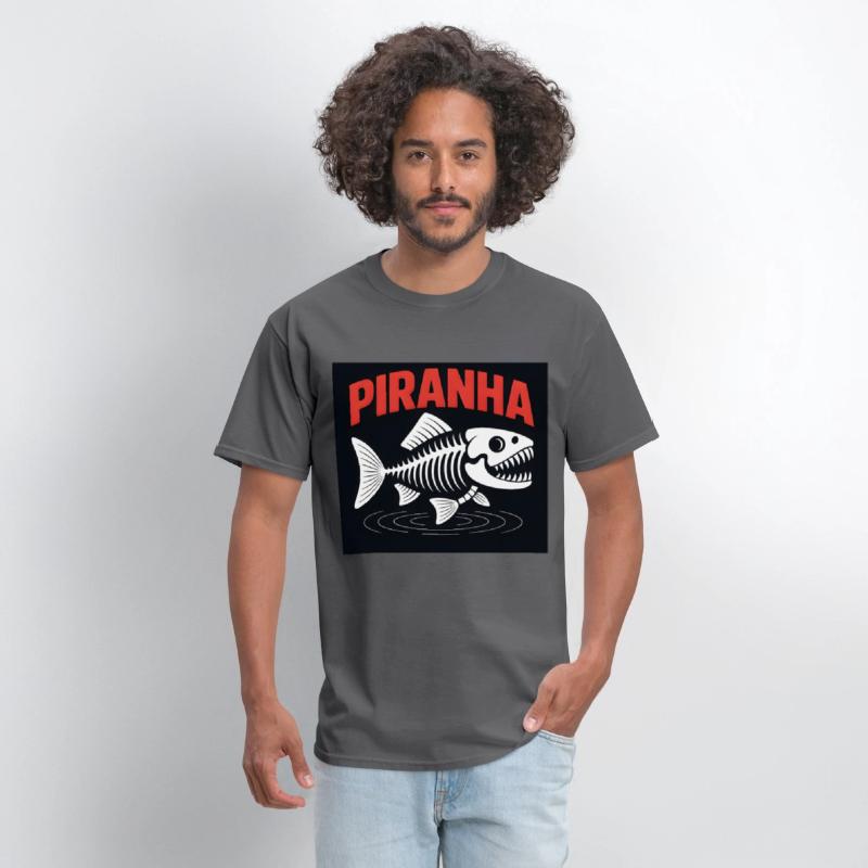 Piranha Skeleton – Bold Fish Bones Graphic