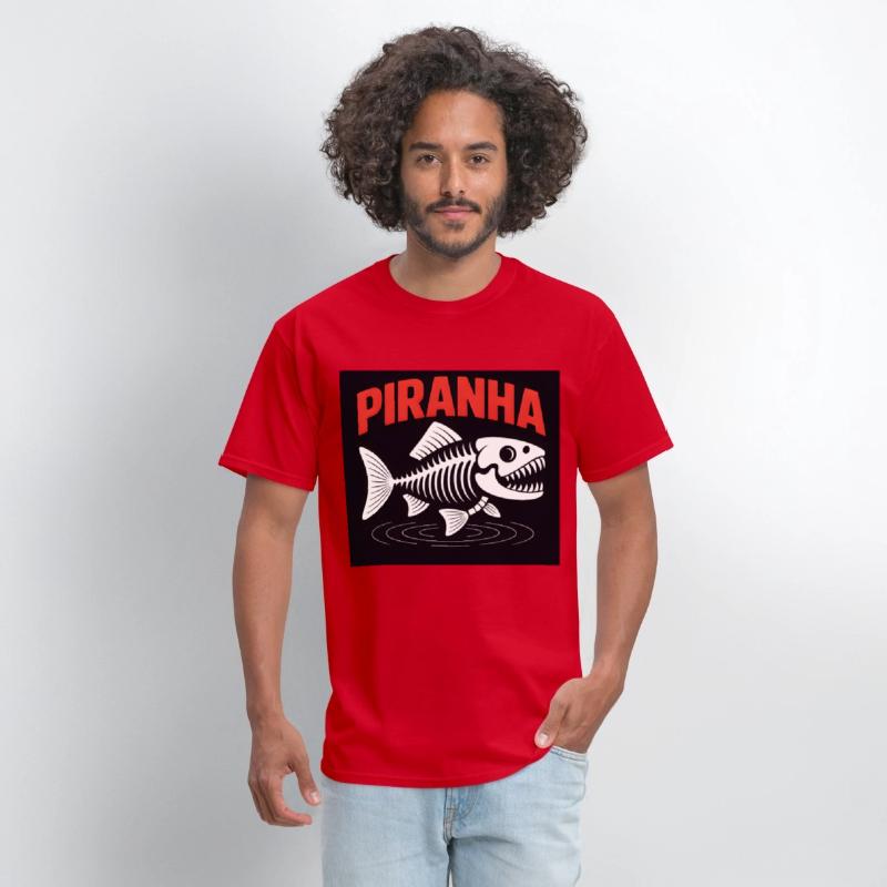 Piranha Skeleton – Bold Fish Bones Graphic