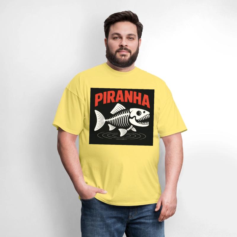 Piranha Skeleton – Bold Fish Bones Graphic